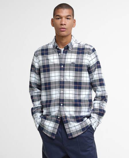 Kyeloch Tailored Long-Sleeved Shirt Riverstone Tartan