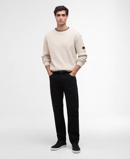 Maglione girocollo Callum con bordature Mist