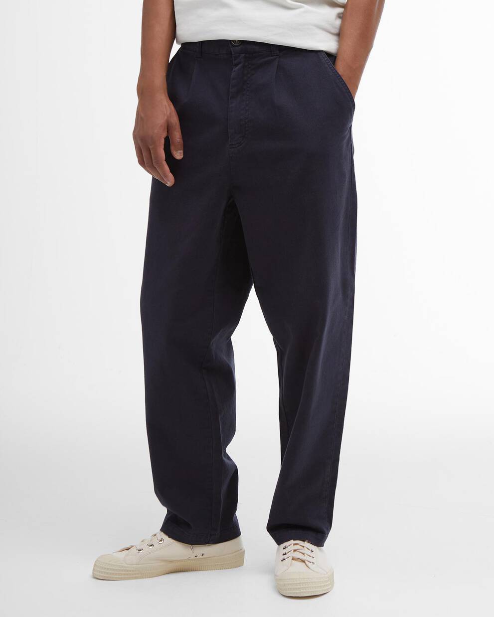 Washed Stretch Relaxed Trousers