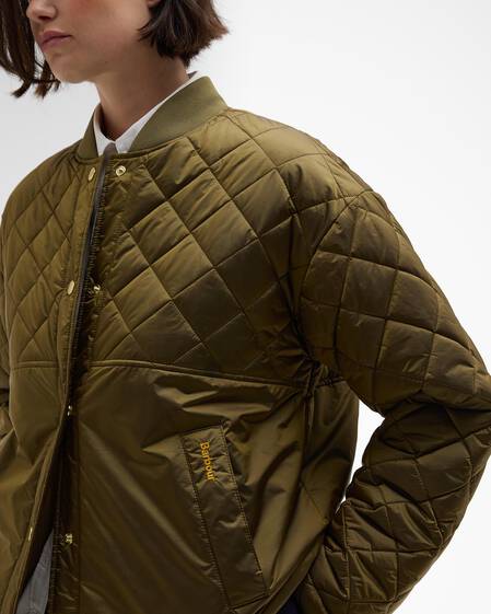 Wetherby Quilted Jacket Golden Olive/Ancient Tartan
