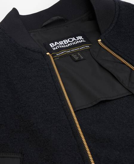 Monique Wool Bomber Jacket Black