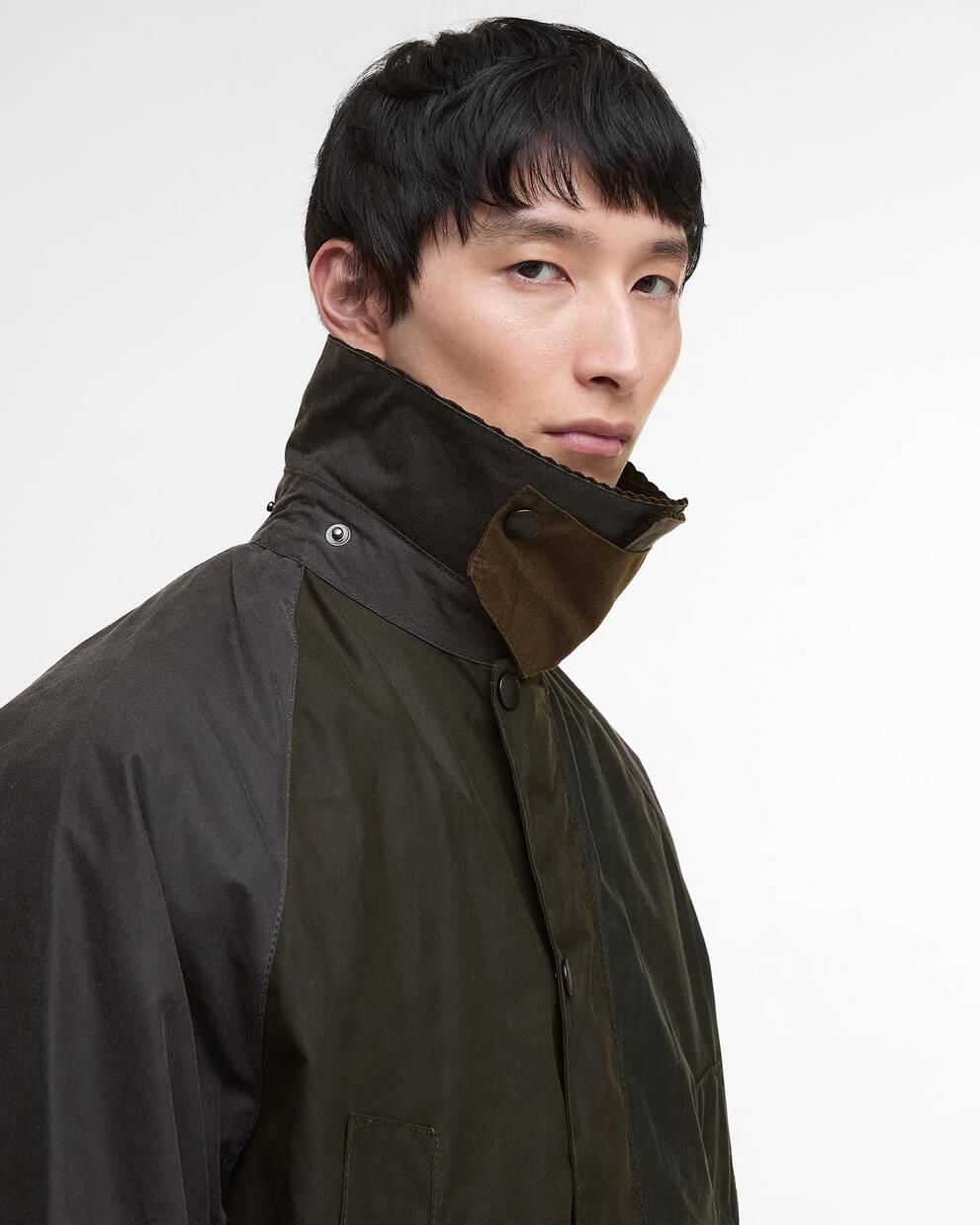 Patchwork Oversized Bedale Waxed Jacket