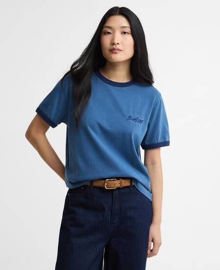 Avon Tipped T-Shirt Washed Indigo