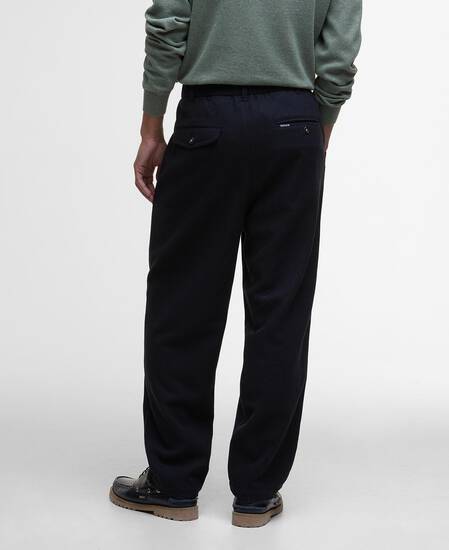 Pantaloni in misto lana dalla vestibilità comoda Navy Pantaloni in misto lana dalla vestibilità comoda Navy