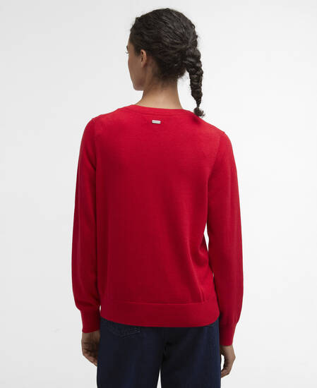 Oakley Merino-Blend Crew Neck Jumper Poppy Red