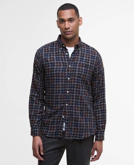 Sault Tailored Long-Sleeved Shirt Midnight Oak Tartan
