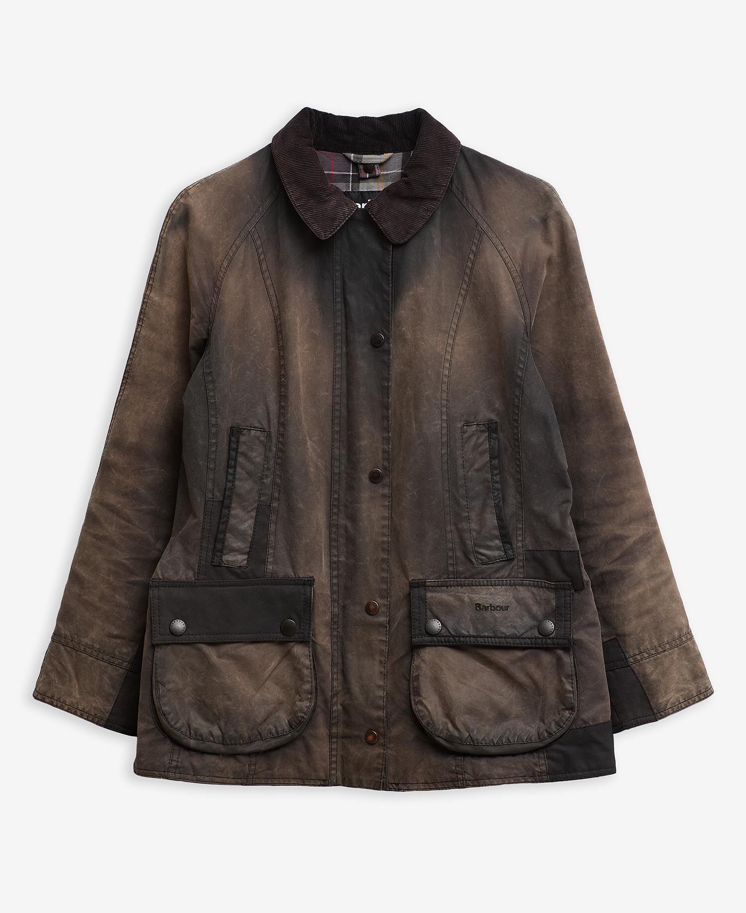 Barbour Re-Loved Beadnell Waxed Jacket - Size 12 Black