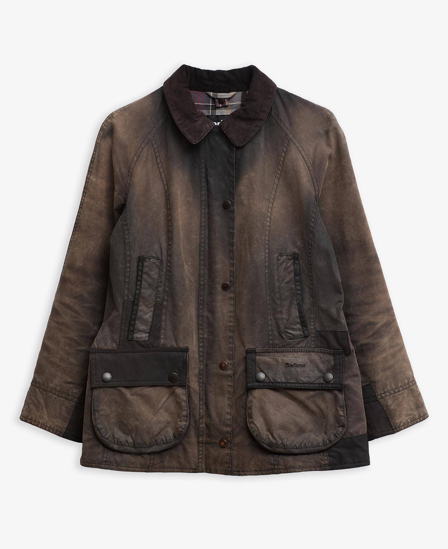 Barbour Re-Loved Beadnell Waxed Jacket - Size 12 Black image number 0