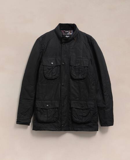 Barbour Re-loved Men's Corbridge Waxed Jacket - Size M Black