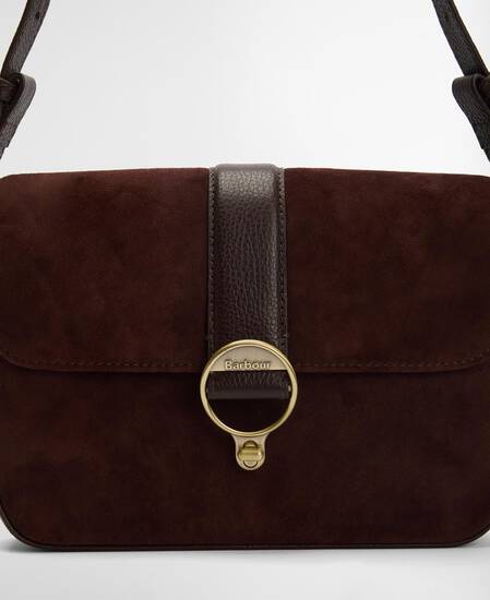 Wildledertasche Rosa Crossbody Dark Brown