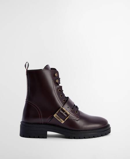 Ouseburne Biker Boots Cherry Glace