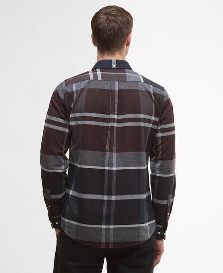 Iceloch Tailored Long-Sleeved Shirt Midnight Oak Tartan