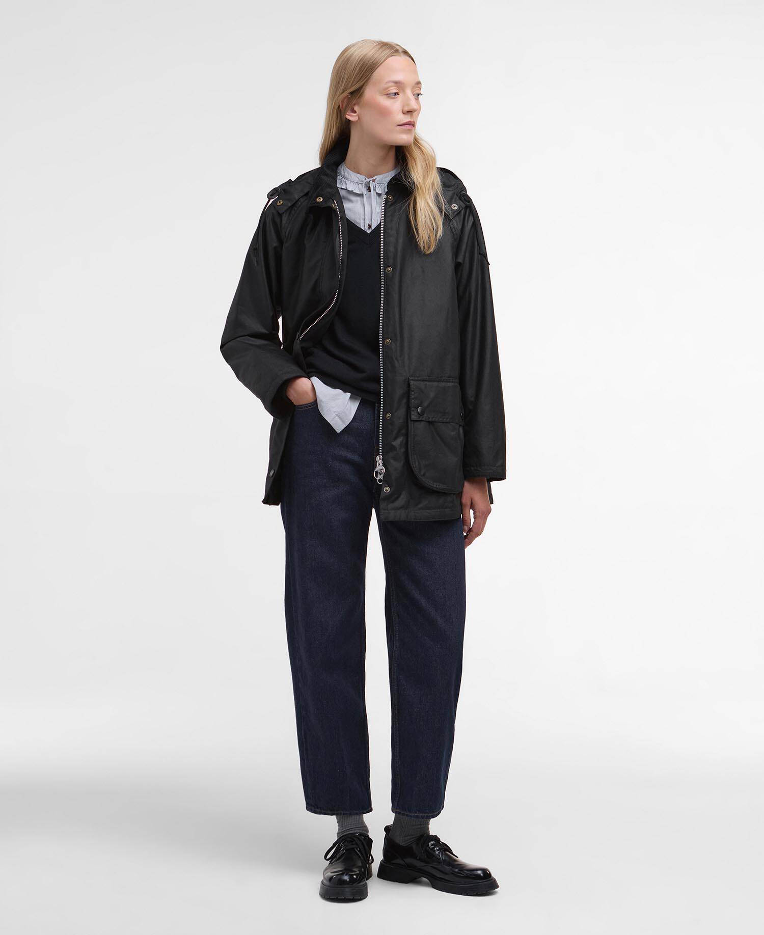 Barbour for Margaret Howell Women's  Waxed Parka Sand image number 1