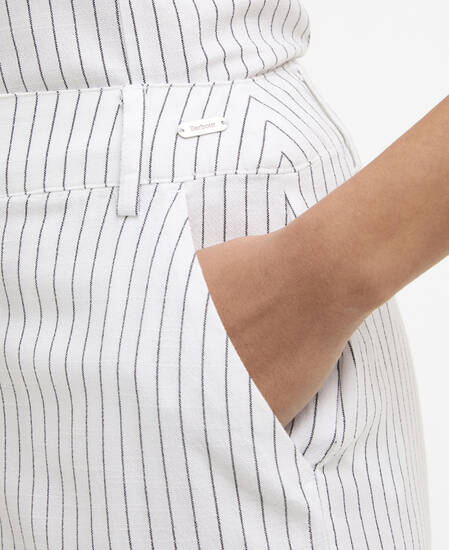 Pantaloni Sloane a taglio dritto con motivo a righe White/Dark Navy Stripe