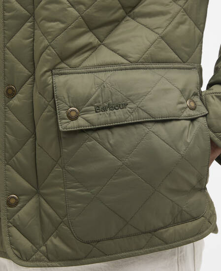 City Bedale Quilted Jacket Dusty Olive