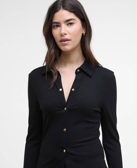 Langarmshirt Chloe Ribbed Black