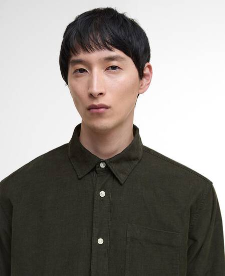 Ramsey Oversized Cord Shirt Forest