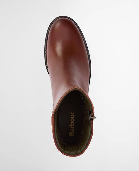 Dahlia Heeled Ankle Boots Chestnut