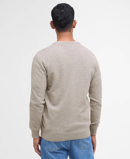 Essential V-Neck Jumper Washed Stone Essential V-Neck Jumper Washed Stone