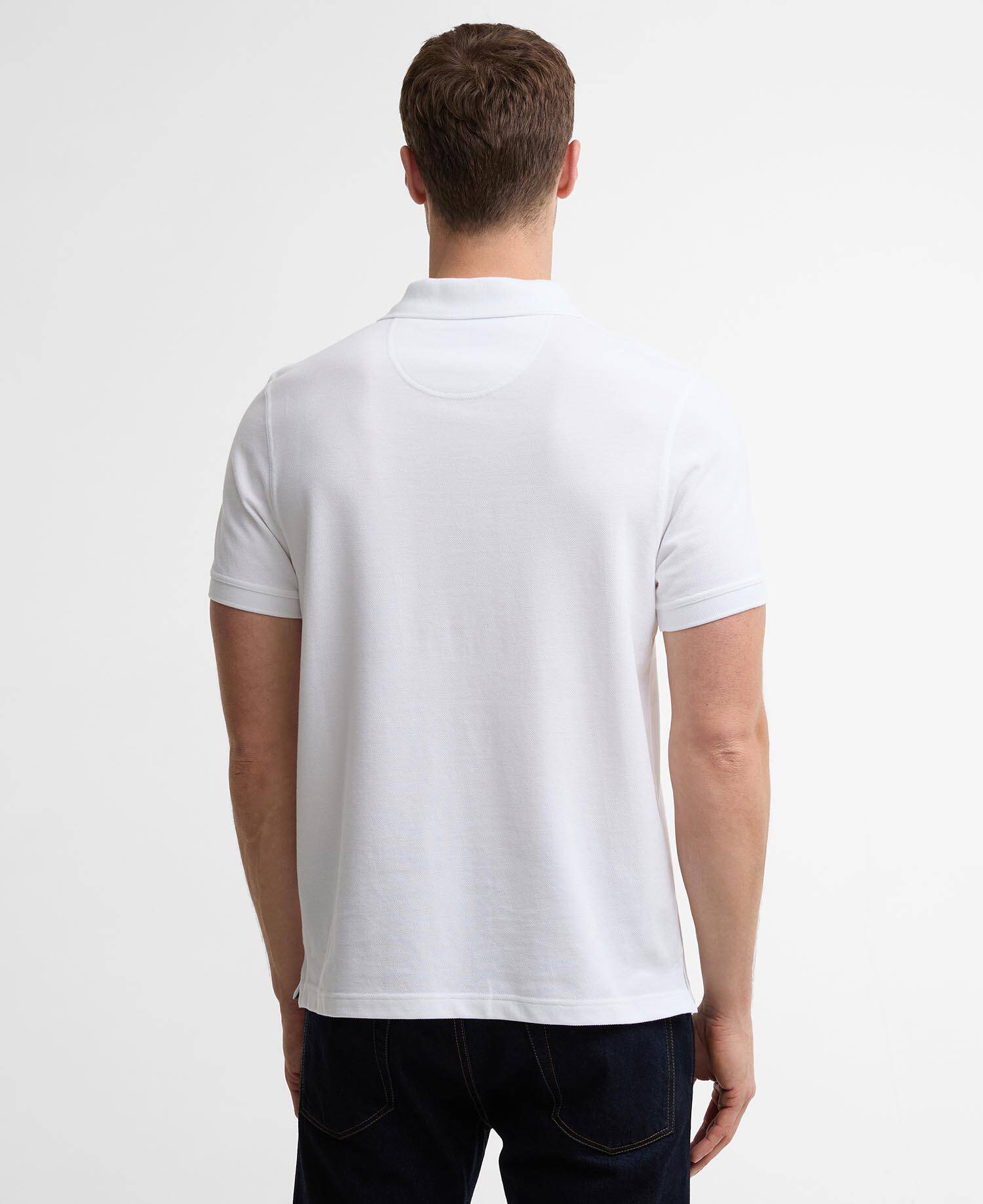 Tartan Pique Polo Shirt White/Classic image number 2