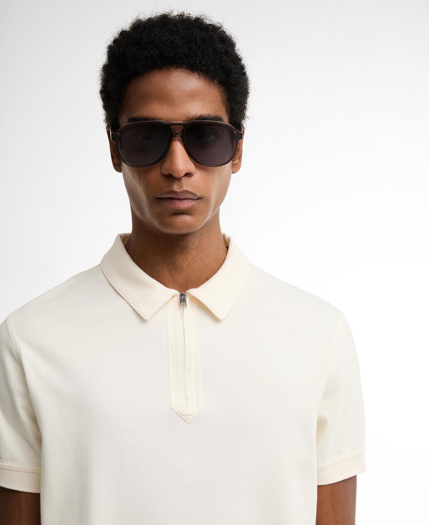 Dan Aviator Sunglasses Peppercorn Brow