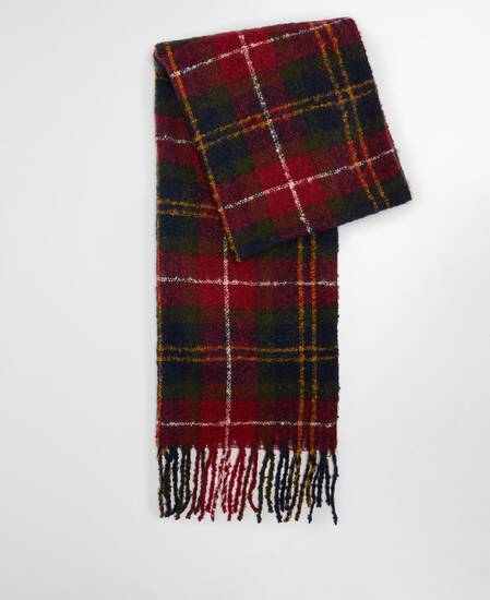Saltburn Beanie & Tartan Scarf Gift Set Winterberry Tartan