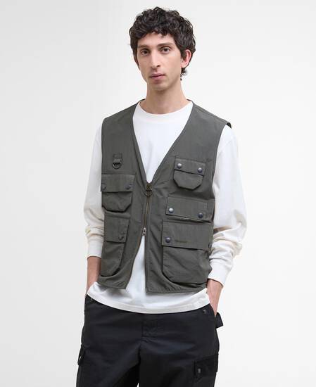 Weste Utility Editor Casual Olive Ink