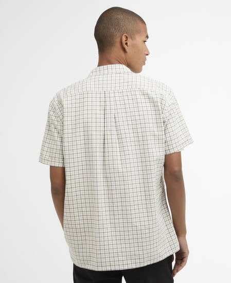 Nelson Gingham Short-Sleeved Shirt Stone