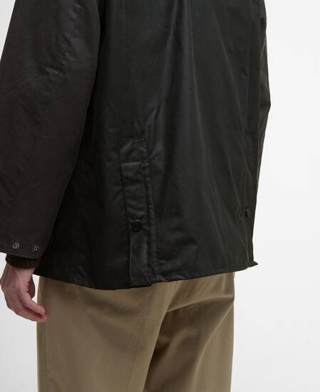 Patchwork Oversized Bedale Waxed Jacket Sage Multi
