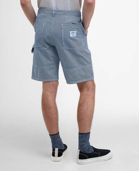 Shorts Tindale con motivo a righe Bleached Blue