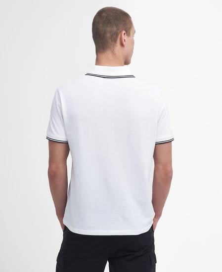 Evan Short-Sleeved Polo Shirt Classic White