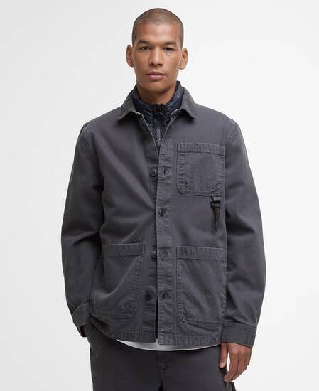 Overshirt tinta in capo Bowland Black
