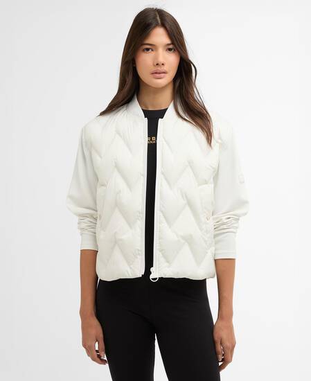 Prism Quilted Sweatshirt Vaporous Grey