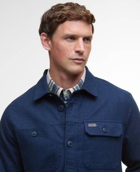 Giles Twill Overshirt Navy