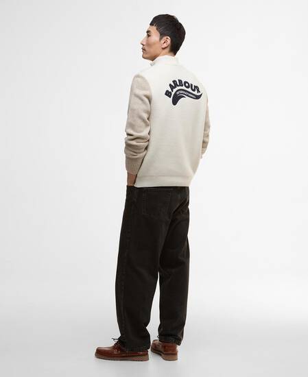 Maglione Hutchy con zip corta Whisper White