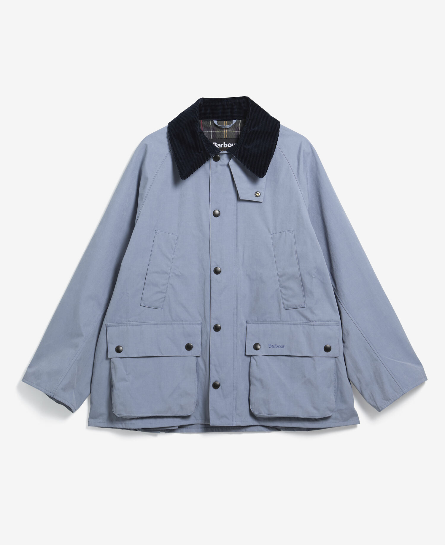Peached Oversized Bedale Casual Jacket Washed Blue