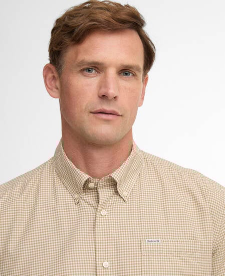 Hemd Finewell Long-Sleeved Tailored Stone