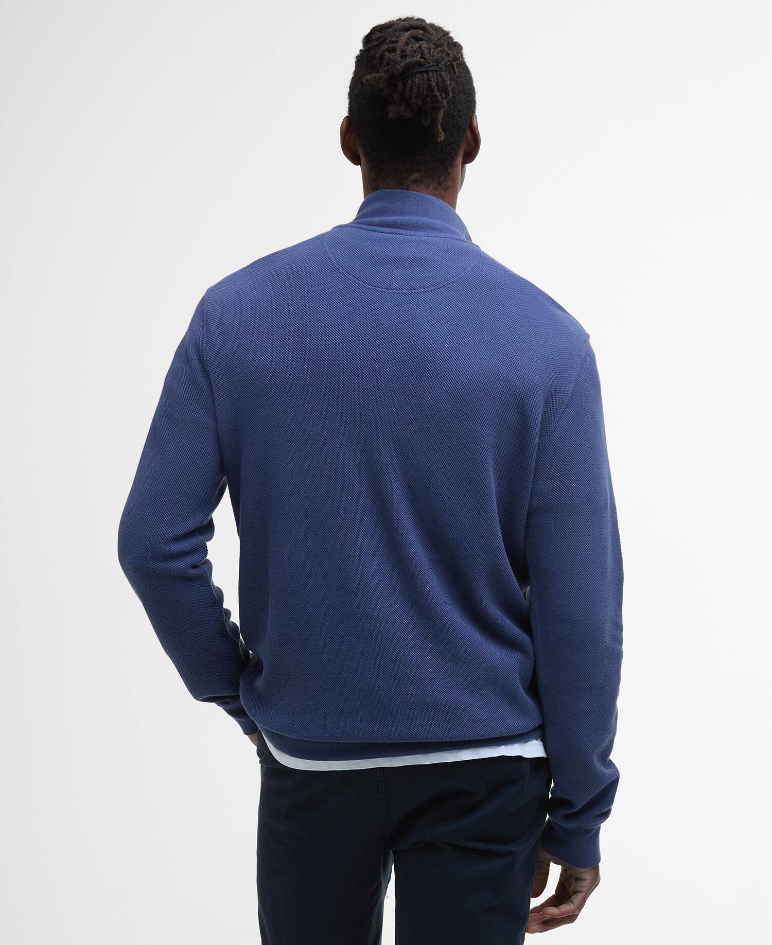 Pique Interlock Quarter-Zip Sweatshirt Oceana image number 2