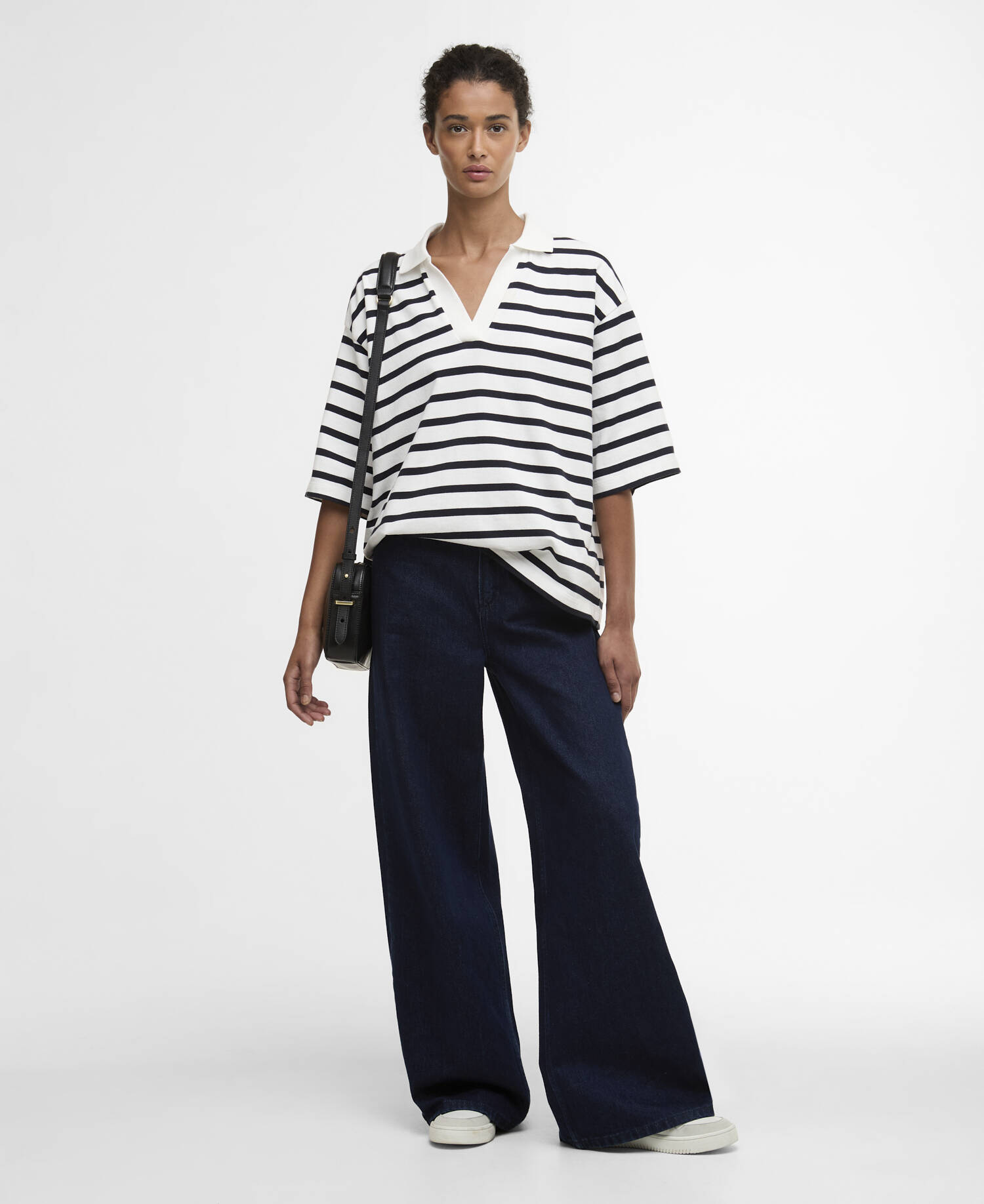 Inez Striped T-Shirts Cloud / Dark Navy Stripe image number 1