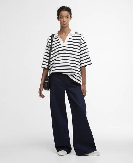 Inez Striped T-Shirts Cloud / Dark Navy Stripe
