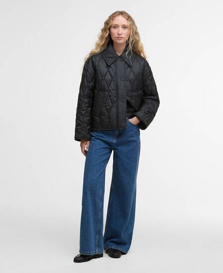 Bernadette Quilted Jacket Black/Onyx Tartan