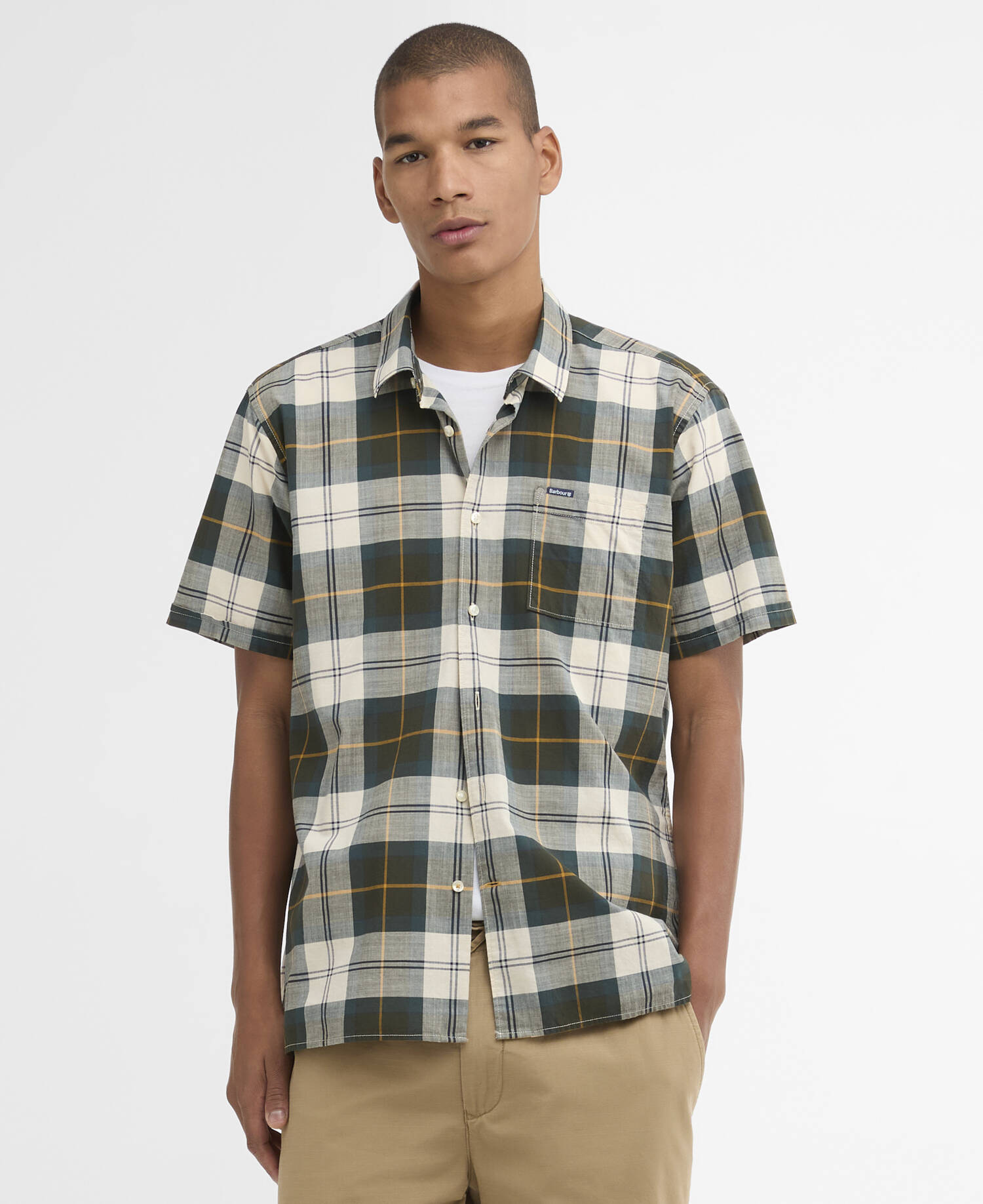 Camicia sartoriale a maniche corte Gordon Ancient Tartan image number 0