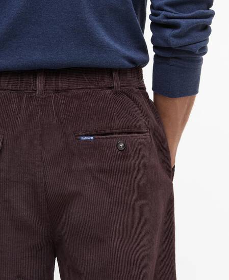 Stretch Cord Relaxed Trousers Dark Oak