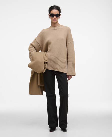 Sophia Crew Neck Jumper Pale Camel