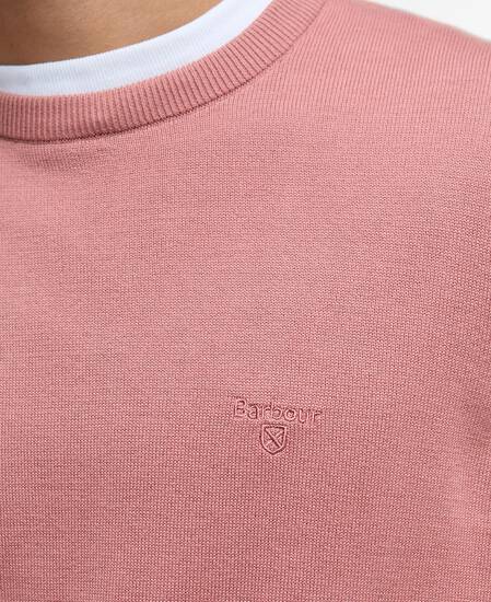 Pima Cotton Crew Neck Jumper Earth Pink