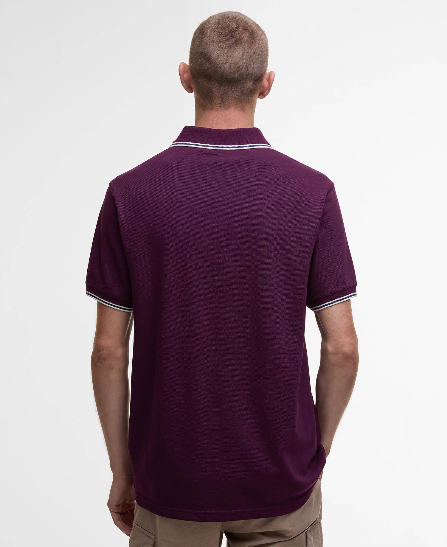 Evan Short-Sleeved Polo Shirt Potent Merlot image number 2