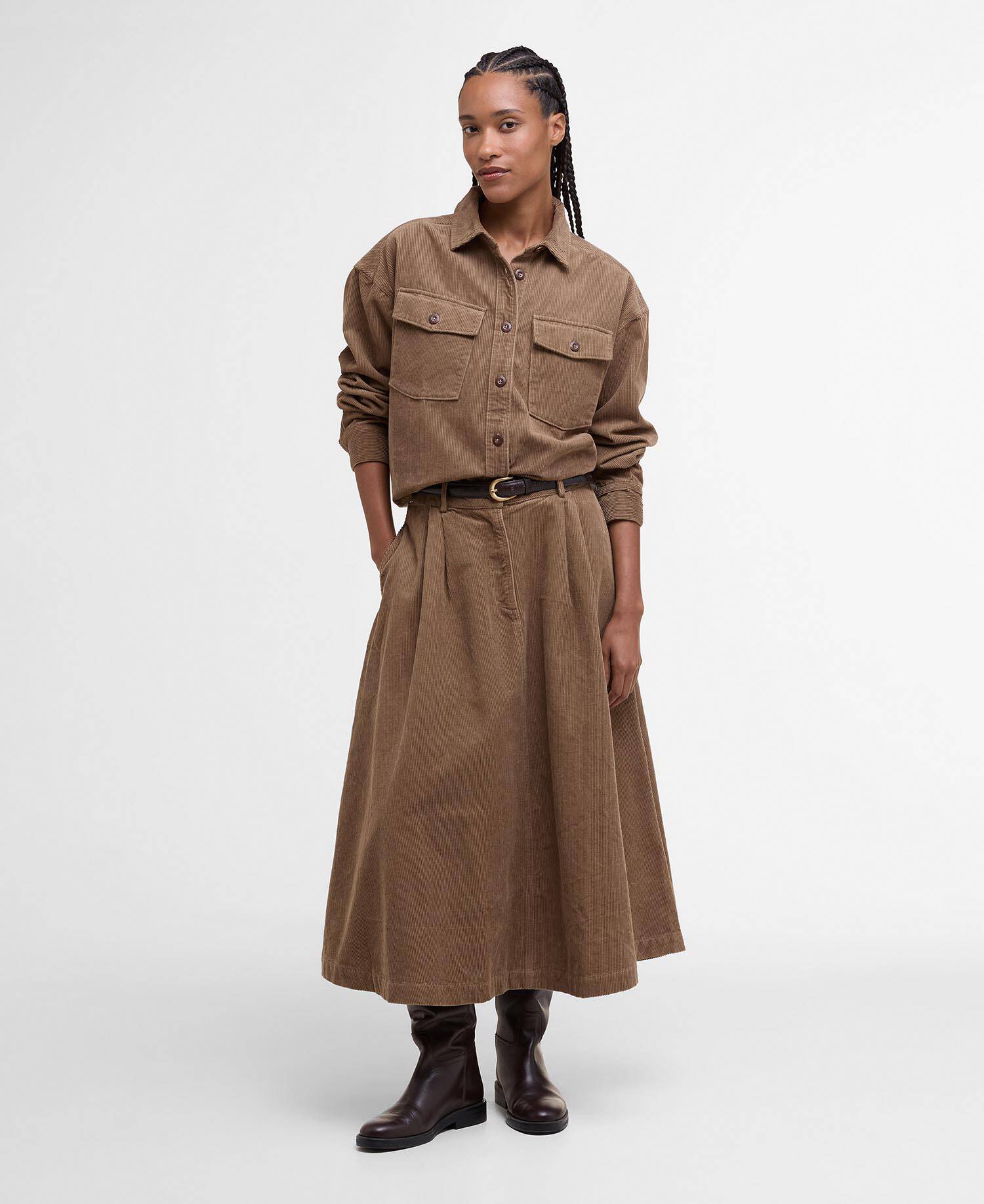 Yasmin Cord Midi Skirt image number 0