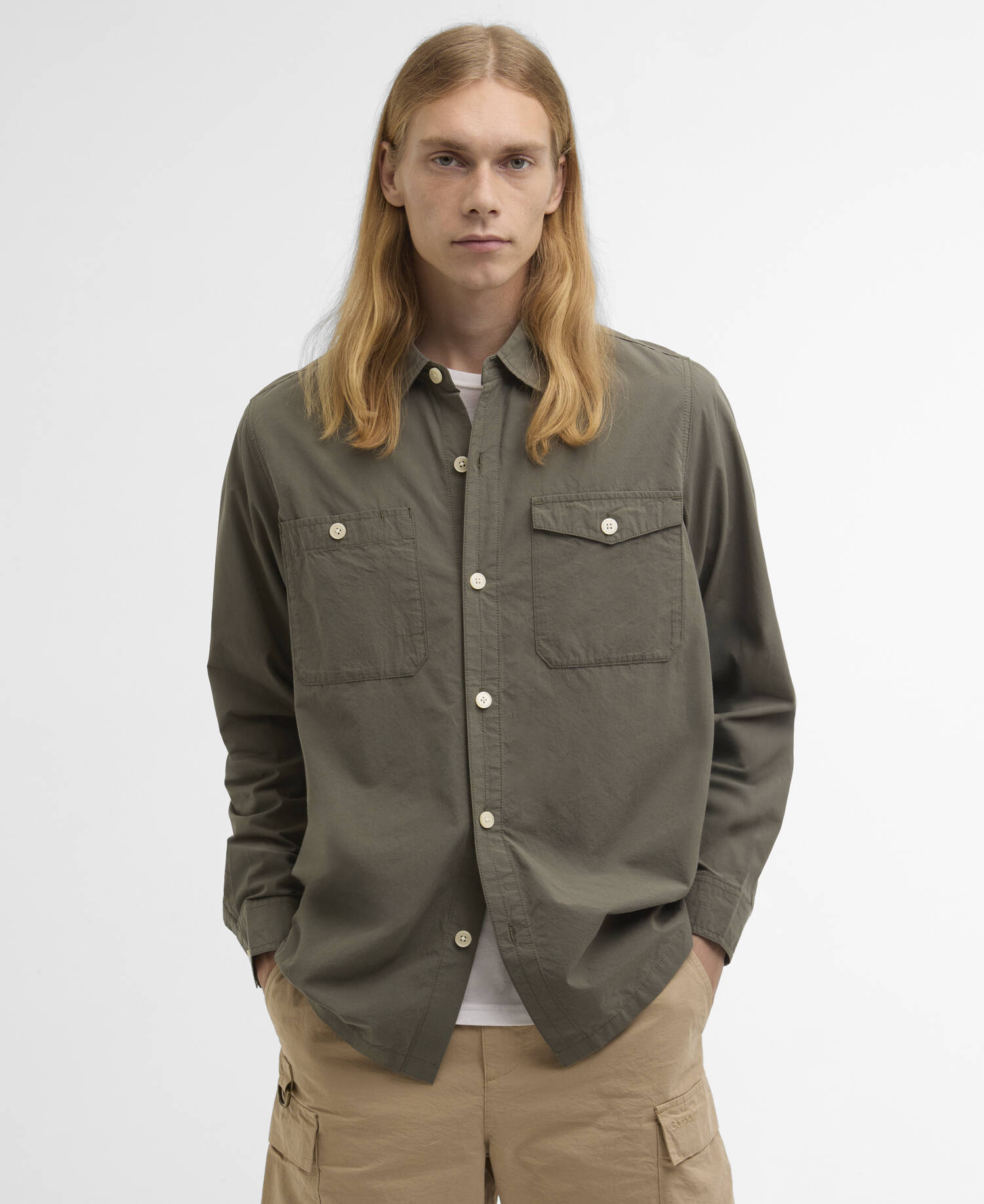 Hemd Ryehill Textured Relaxed Green Slate image number 0