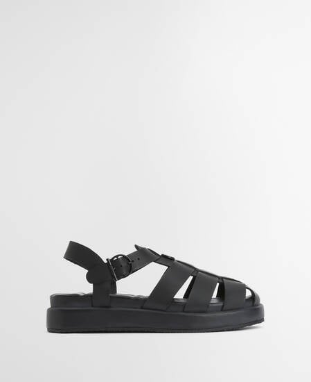 Hindburn Fisherman Sandals Black