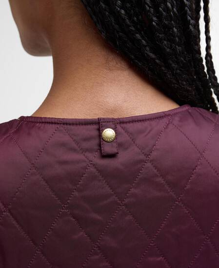Gilet trapuntato reversibile My Barbour Aubergine/Pollen